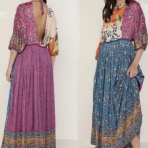 NWT ($198) GORGEOUS!! Free People What You Want Maxi Bohemian Dress Size Large - Picture 4 of 13